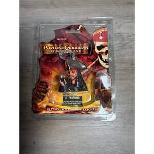Pirates of the Caribbean Jack Sparrow Basic Fun Key Chain- NIP
